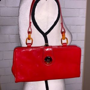 Vintage Style Tiny Patent Red Shiny Bag Purse
